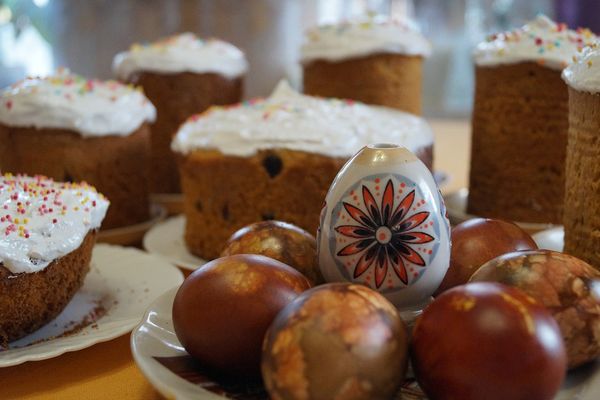 Куличи и пасхальные яйца