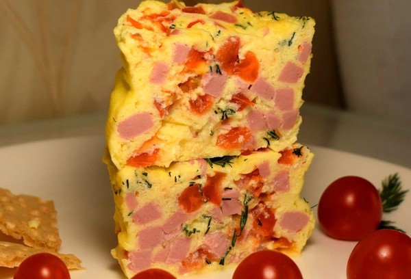 Омлет с овощами и зеленью